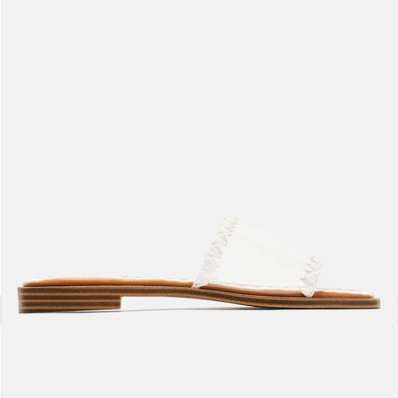 Alexa White Flat Sandals - Picture 7 of 7
